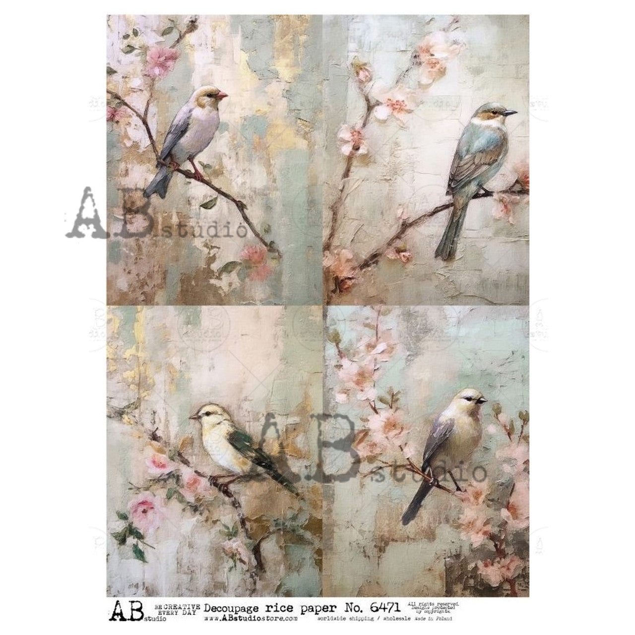 2025-Cherry Blossom Birds 4 Pack ABRP_6471