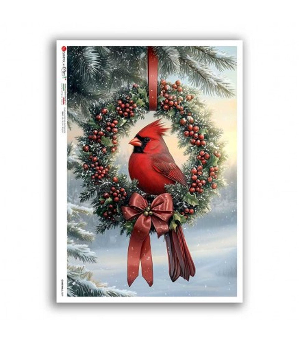 2025-Paper Designs-Cardinal Wreath (Christmas 0385)