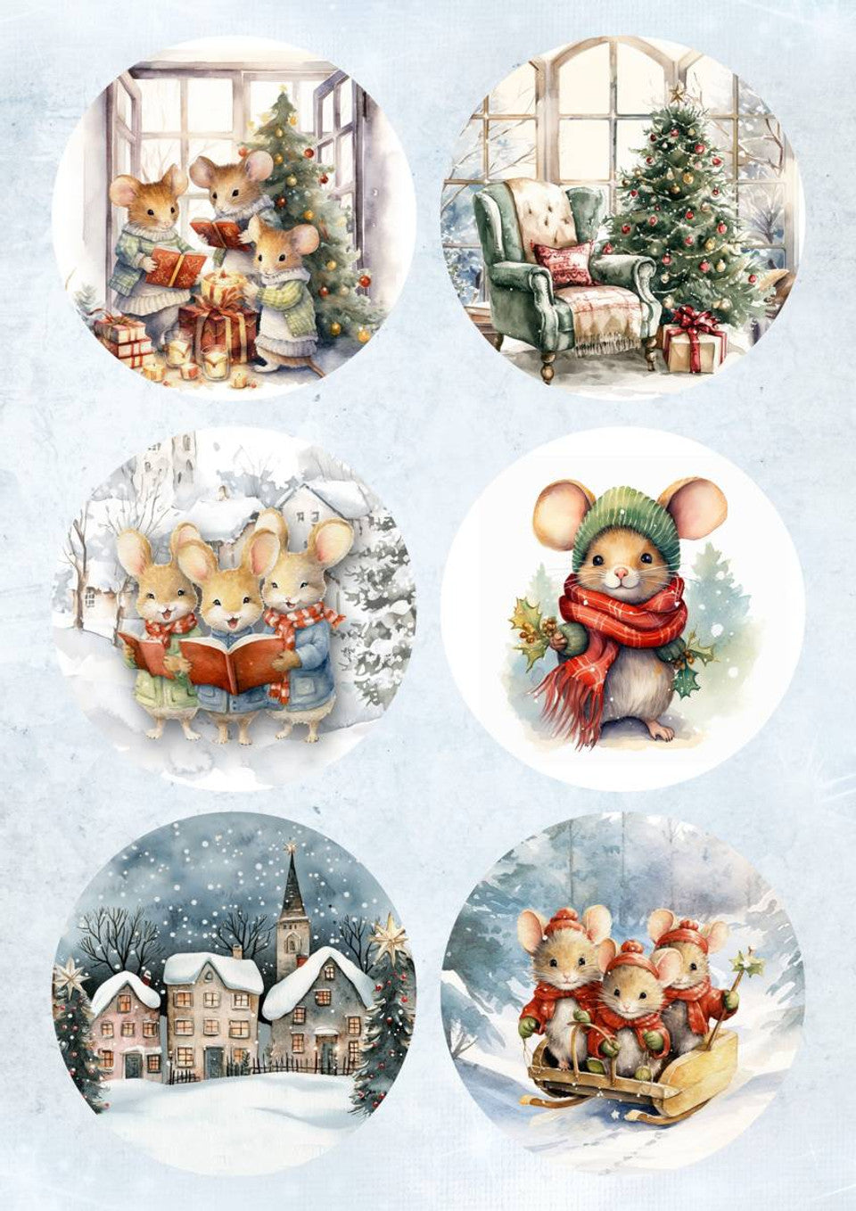 2025-Decoupage Queen-Christmas Mice (New)
