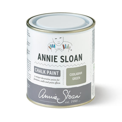Annie Sloan Chalk Paint  in the color of Coolabah Green .
