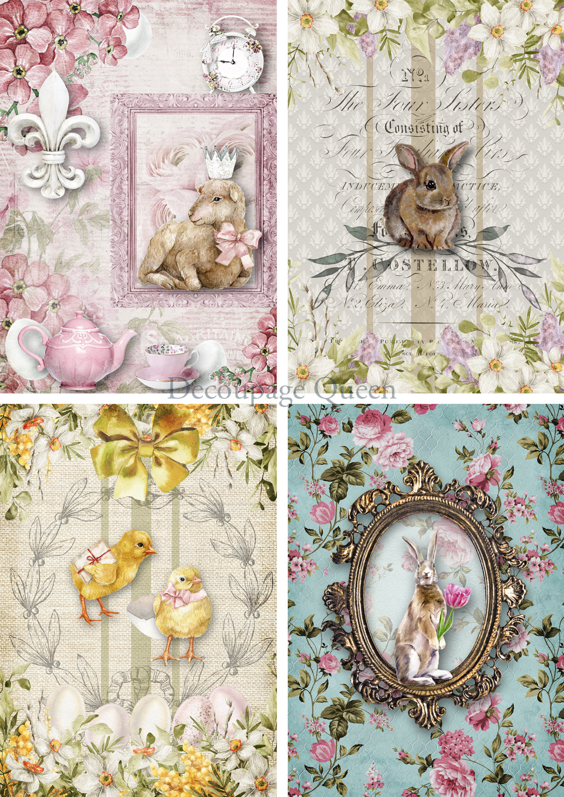 Decoupage Queen - Easter Creatures Four Pack 0549