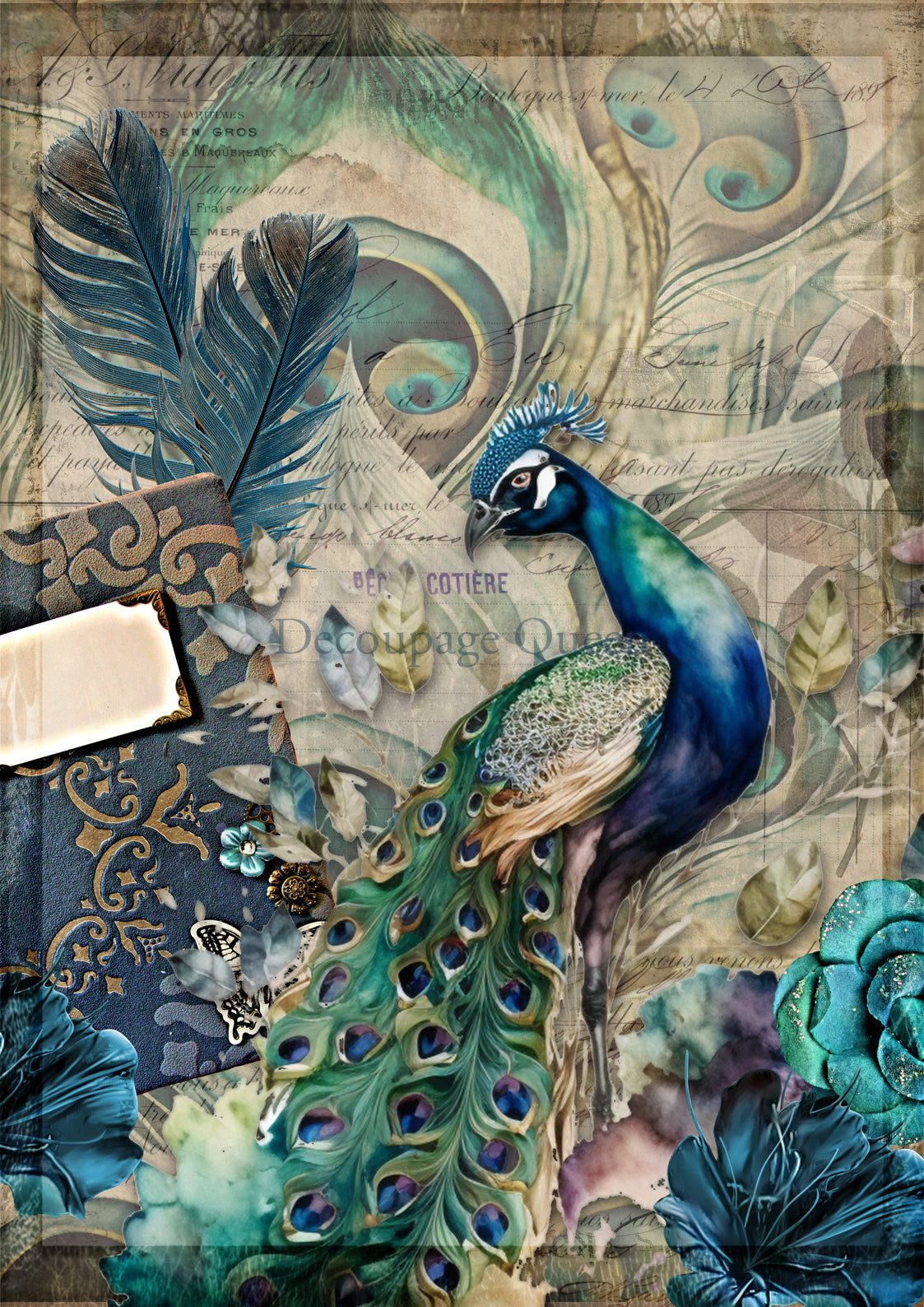 Decoupage Queen - Jeweled Peacock 0562