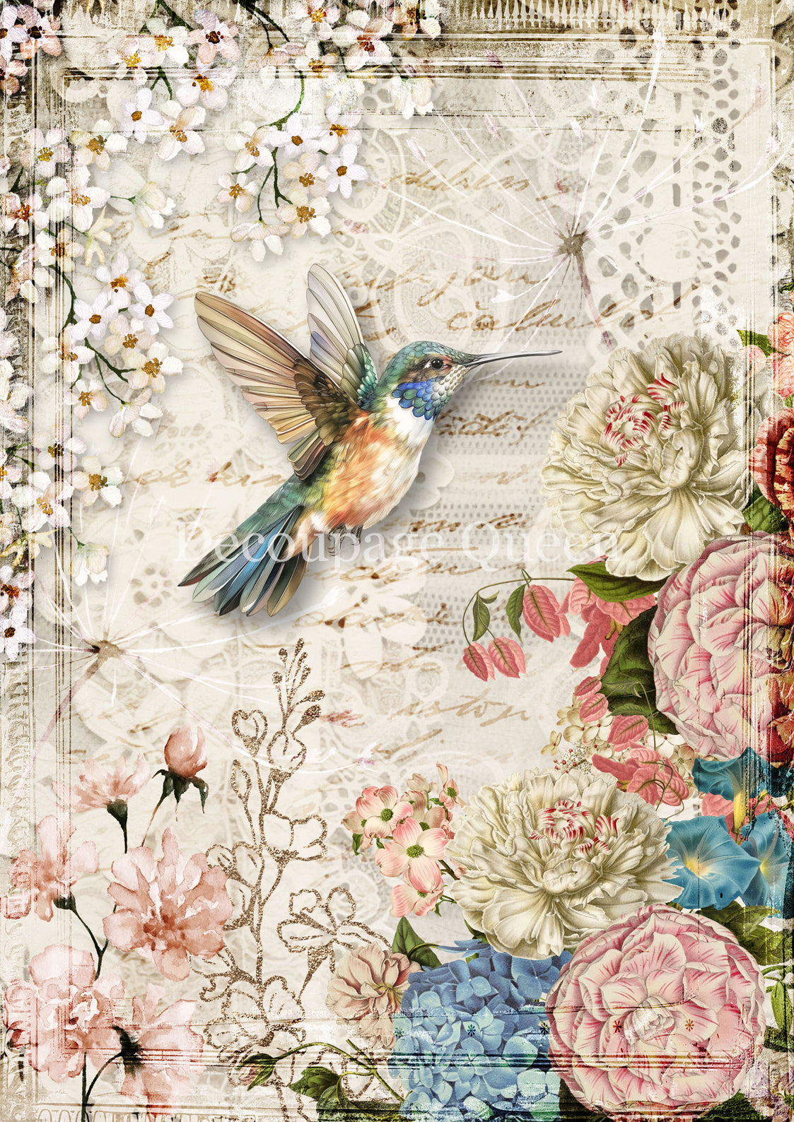 2025-Decoupage Queen-Flowers and Lace