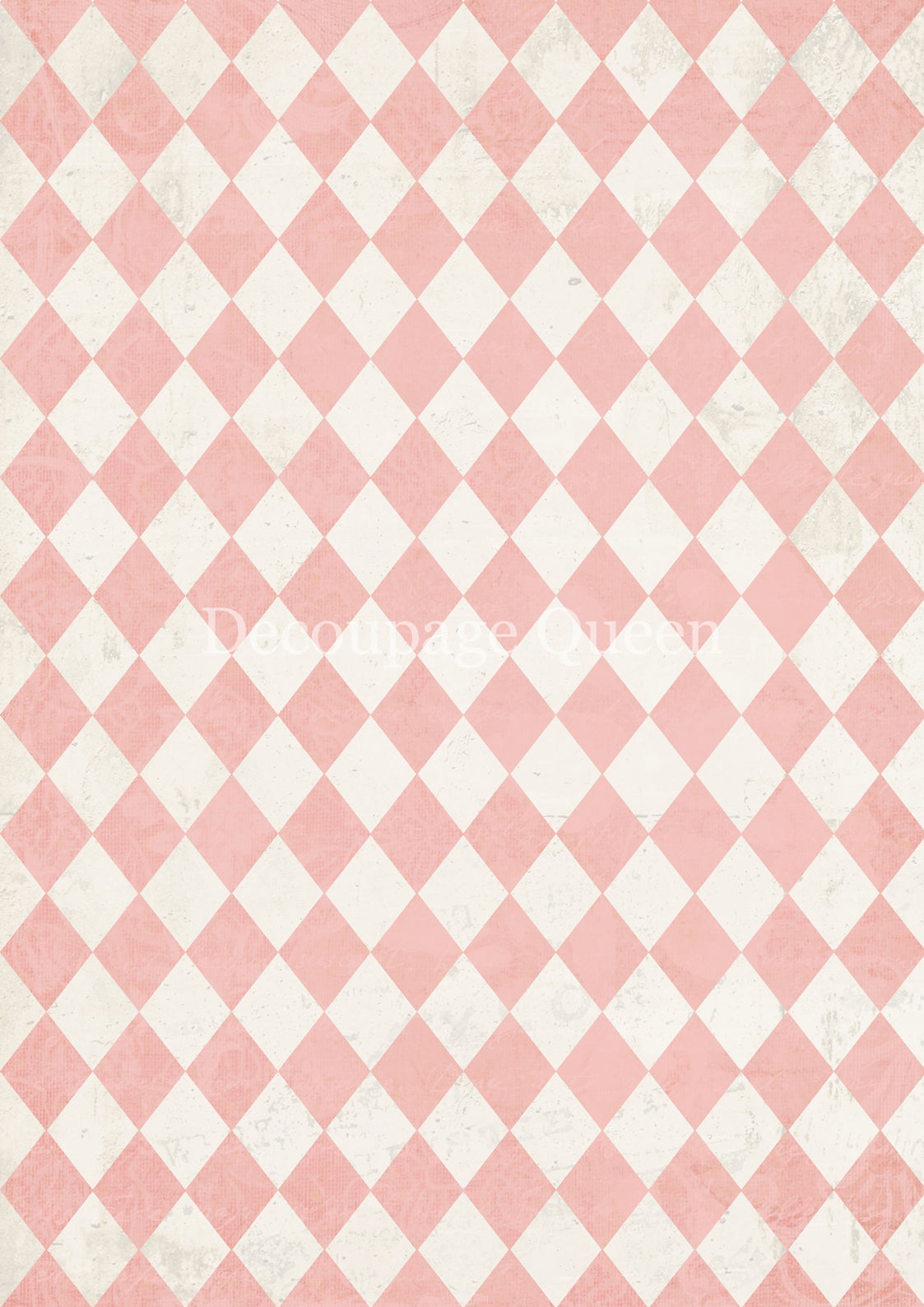 2025-Decoupage Queen-Pink & Ivory Harlequin 0723