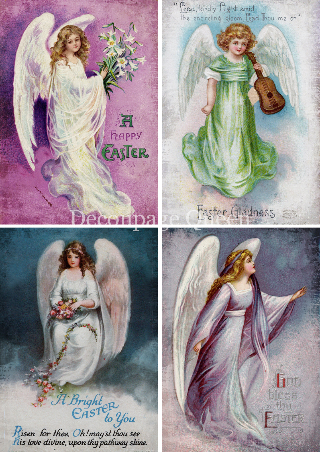 2025-Decoupage Queen-Blessed Angels Four Pack 0731