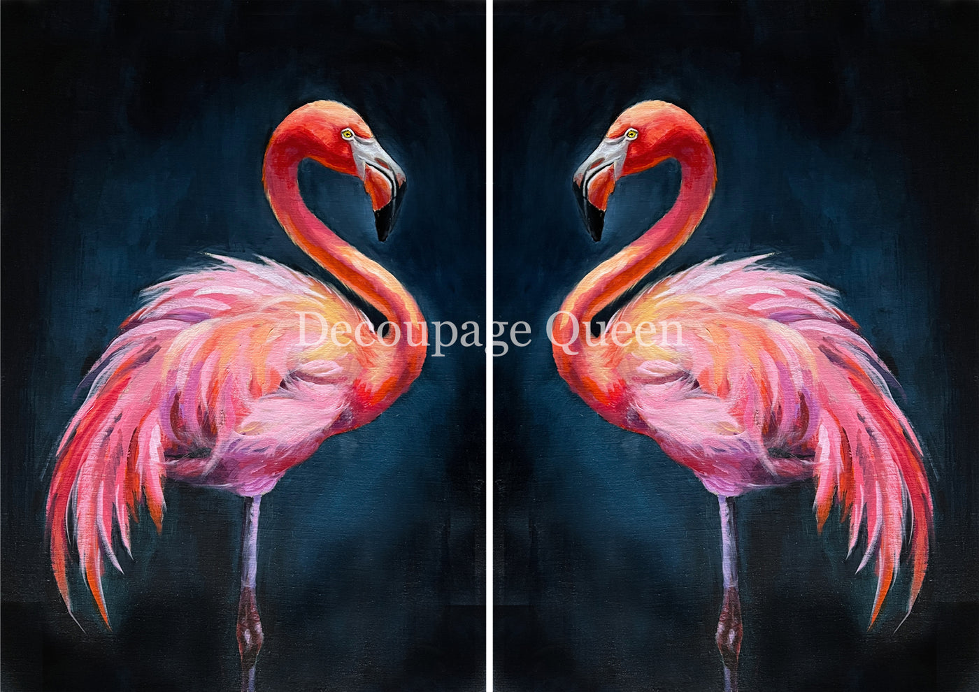 2025-Teresa Rene Art-Double Flamingo 0752