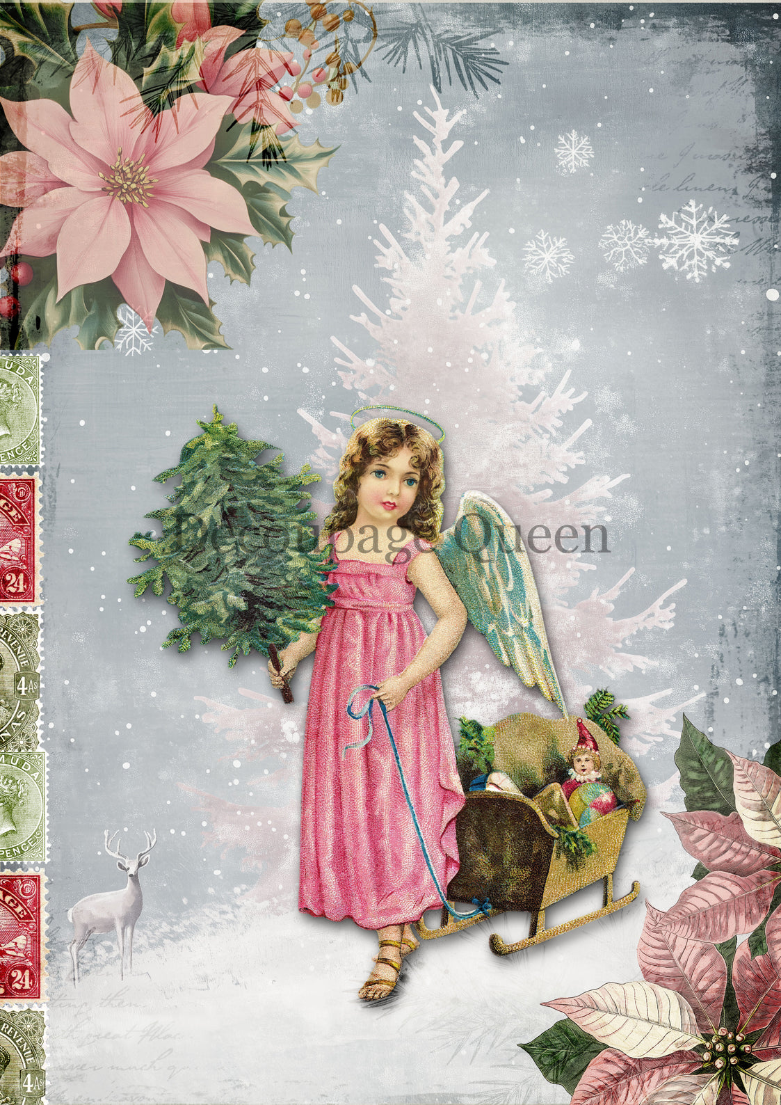 Decoupage Queen-Pink Angel