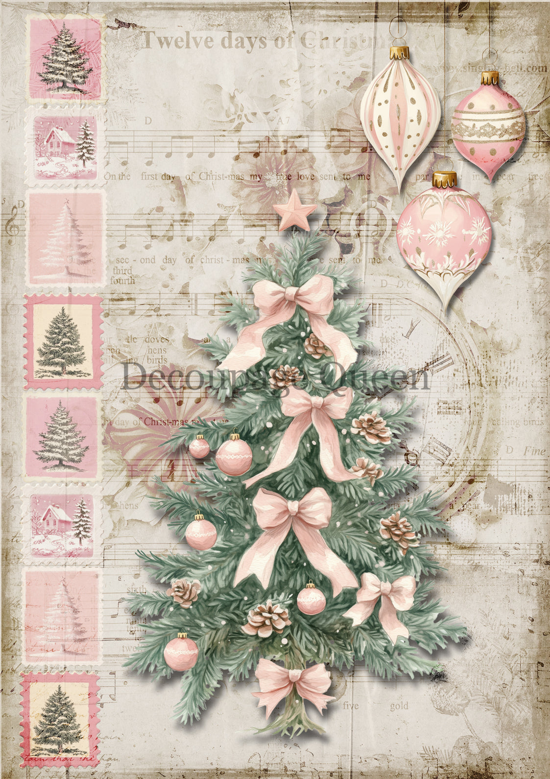 Decoupage Queen-Pink Trimmings