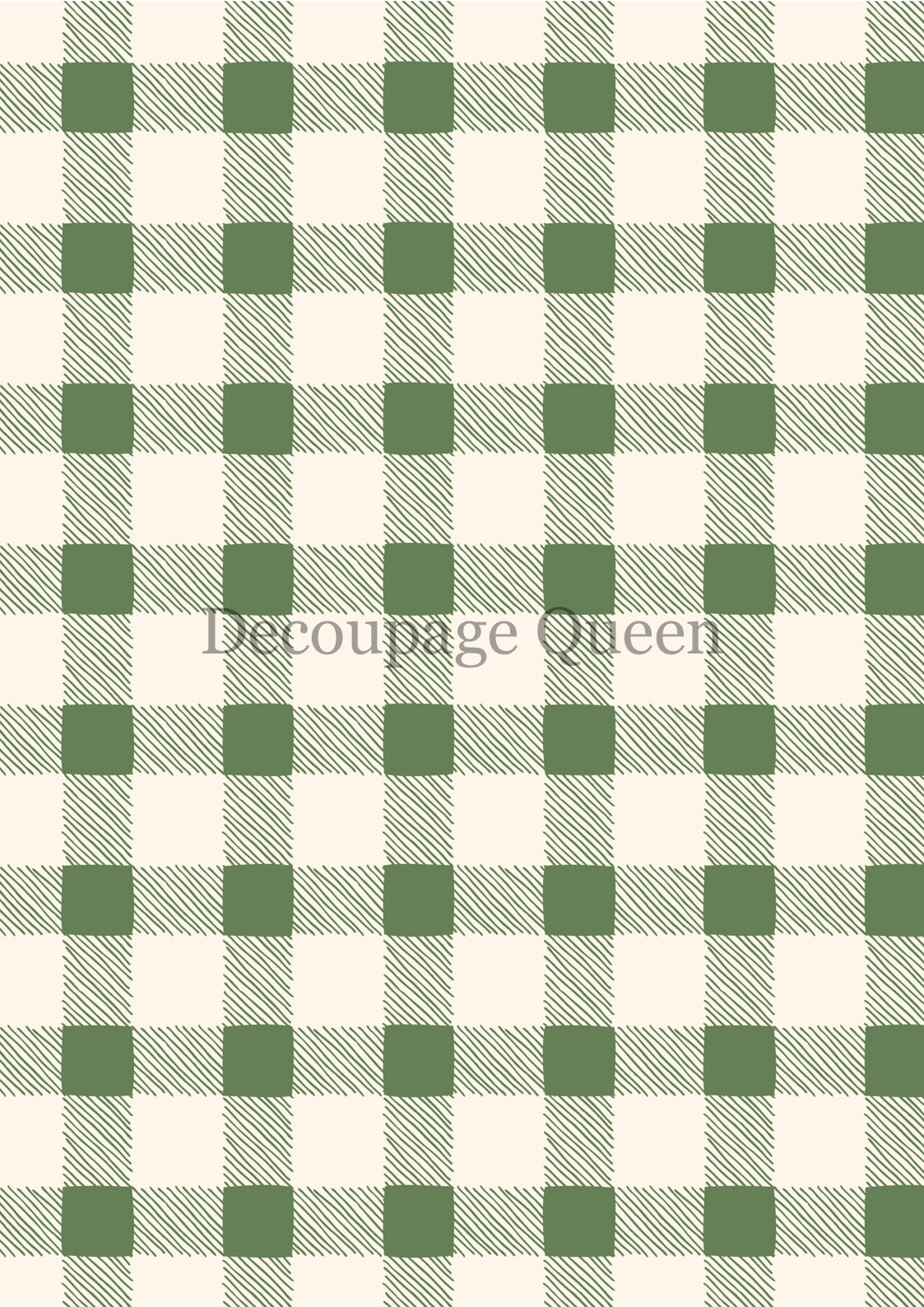 Decoupage Queen-Green Checks
