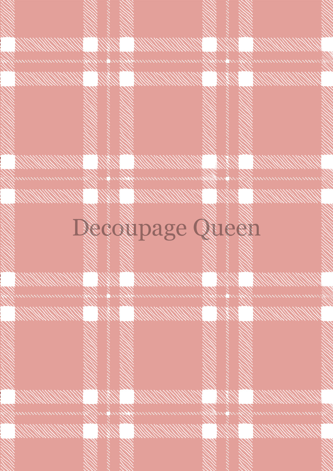 Decoupage Queen-Pink Plaid
