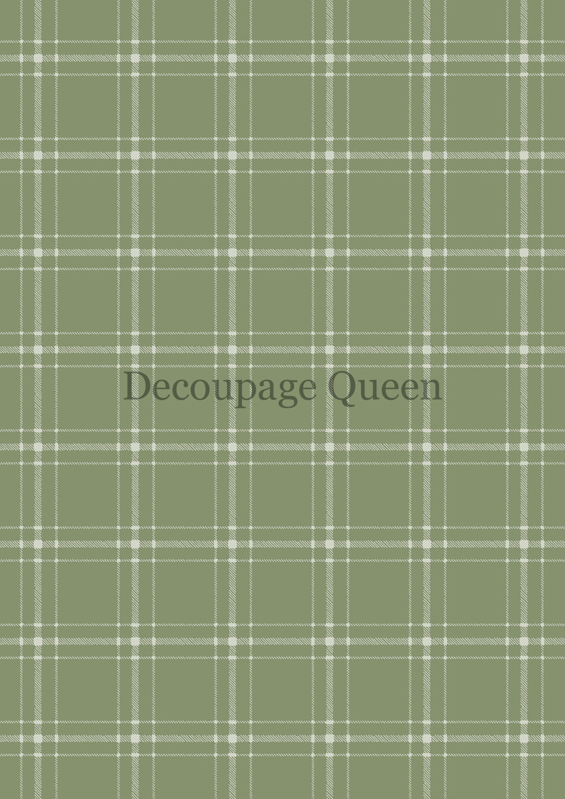 Decoupage Queen-Green Plaid