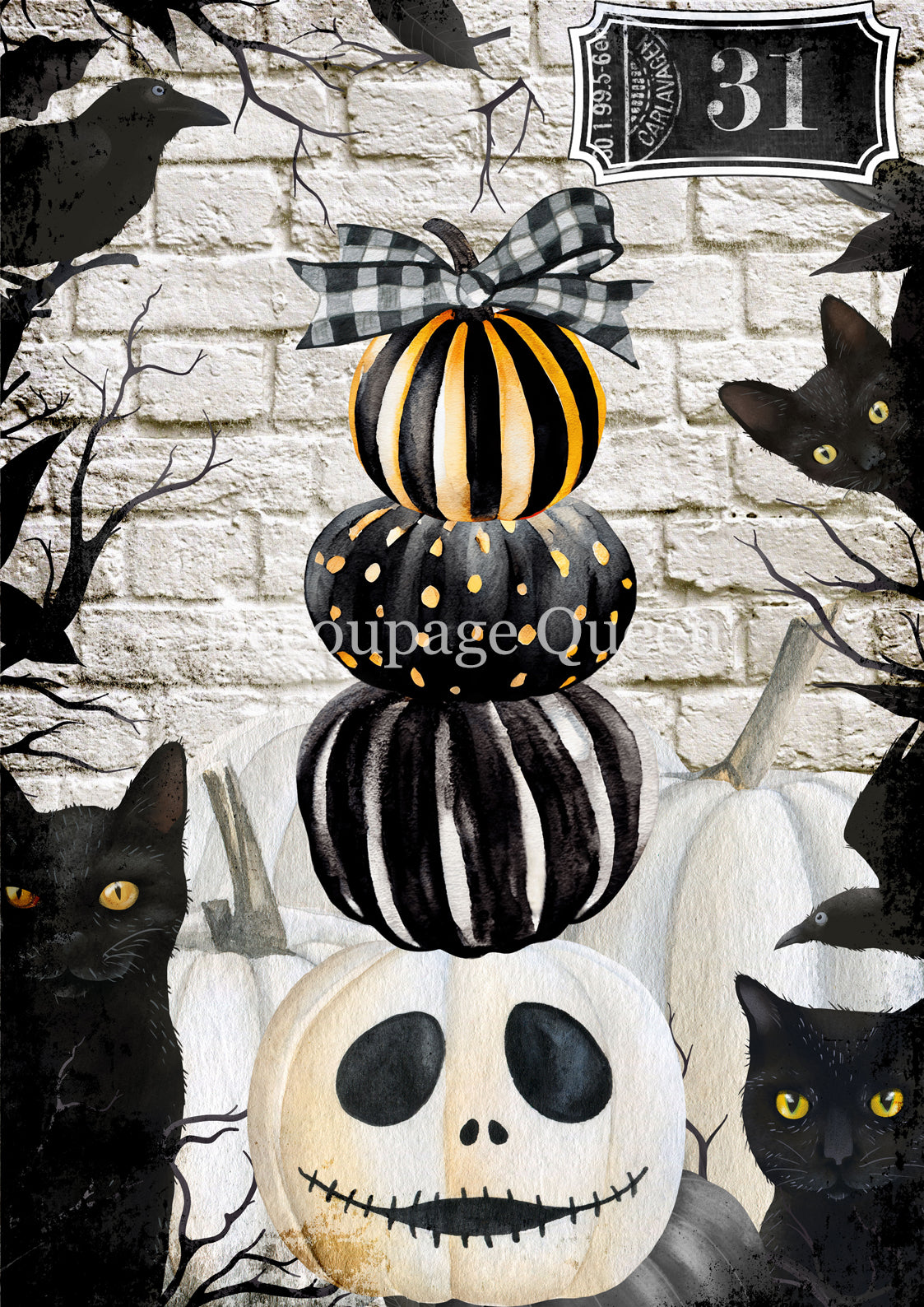 2025-Decoupage Queen-Tall Pumpkins (New)