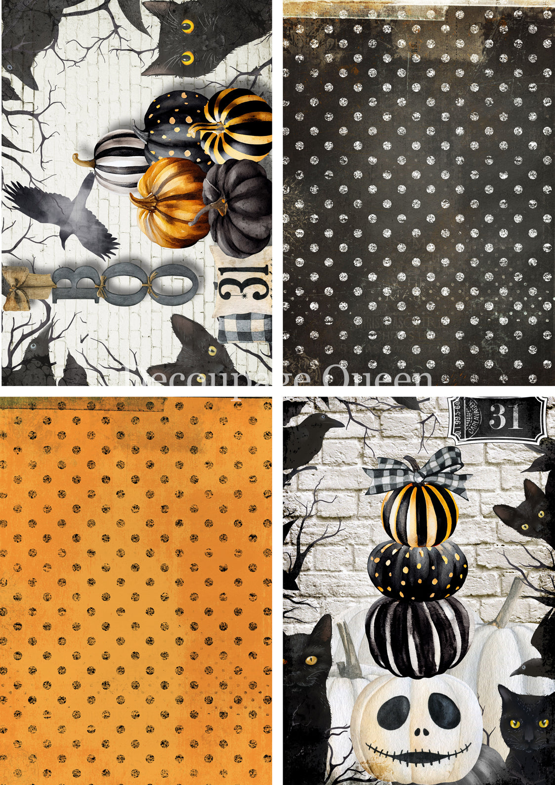 2025-Decoupage Queen-Orange and Black Four Pack (New)