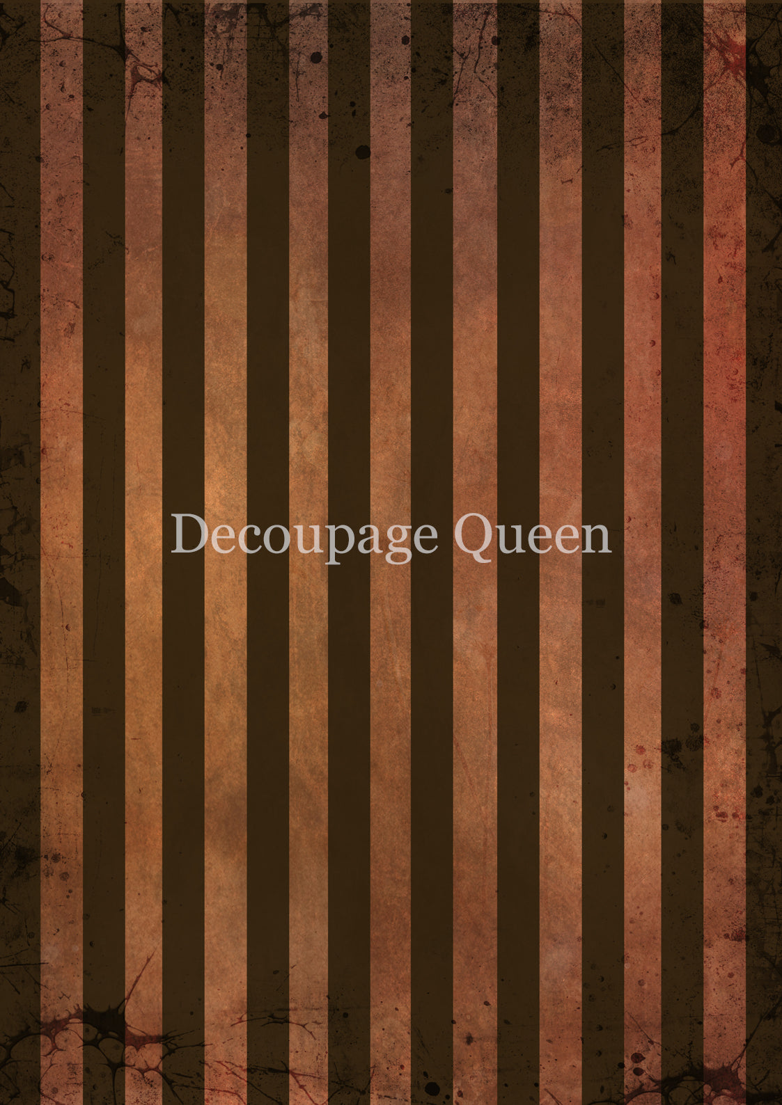 2025-Decoupage Queen-Orange and Brown Stripes (New)