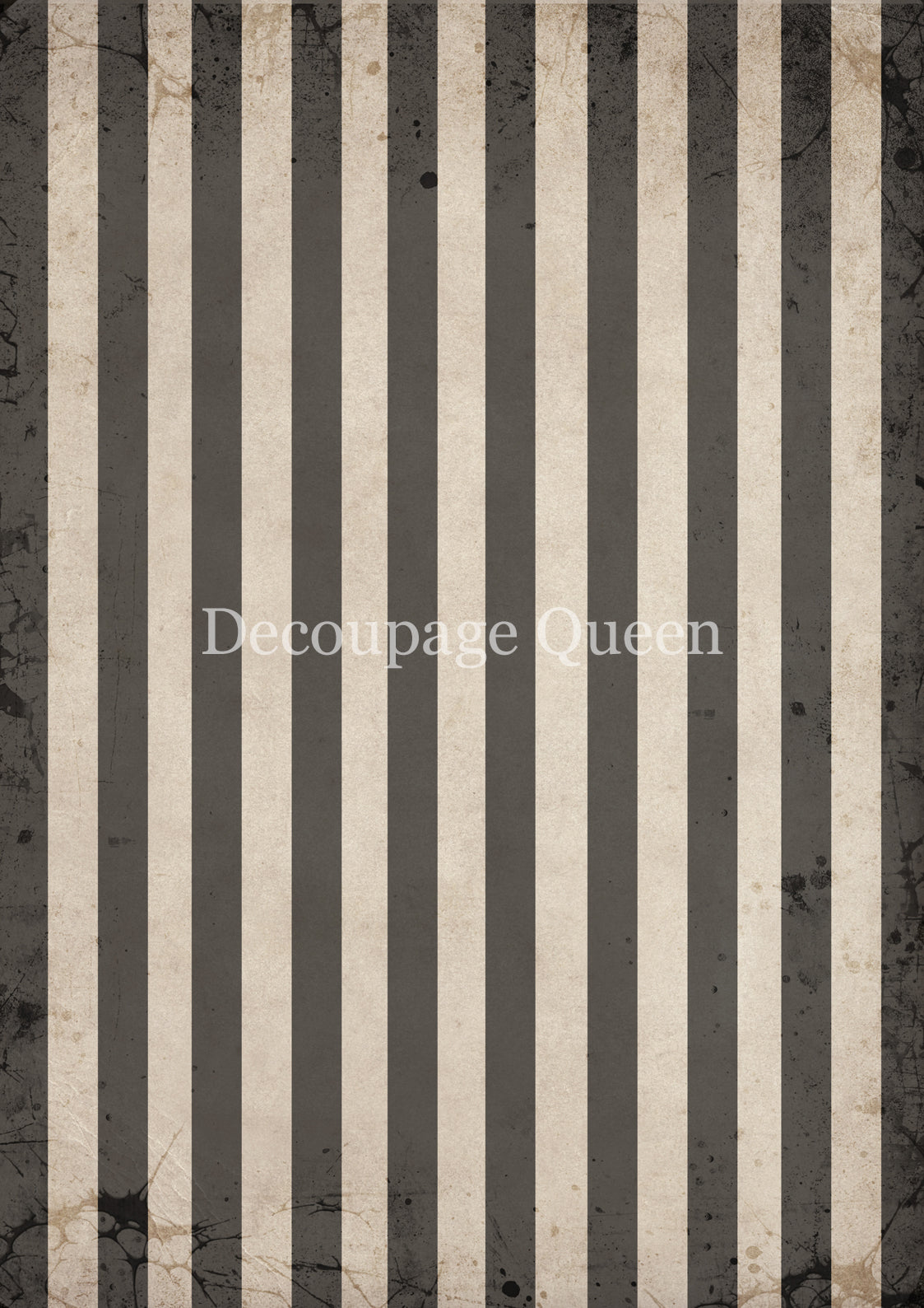 2025-Decoupage Queen-Gray and Tan Stripes (New)
