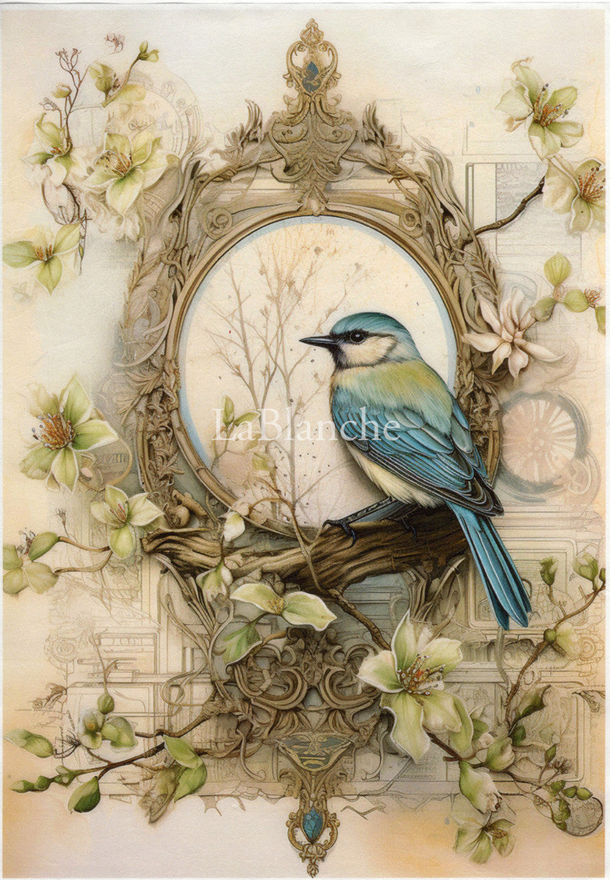 Easter 4 Blue Bird In A Frame-LBD344