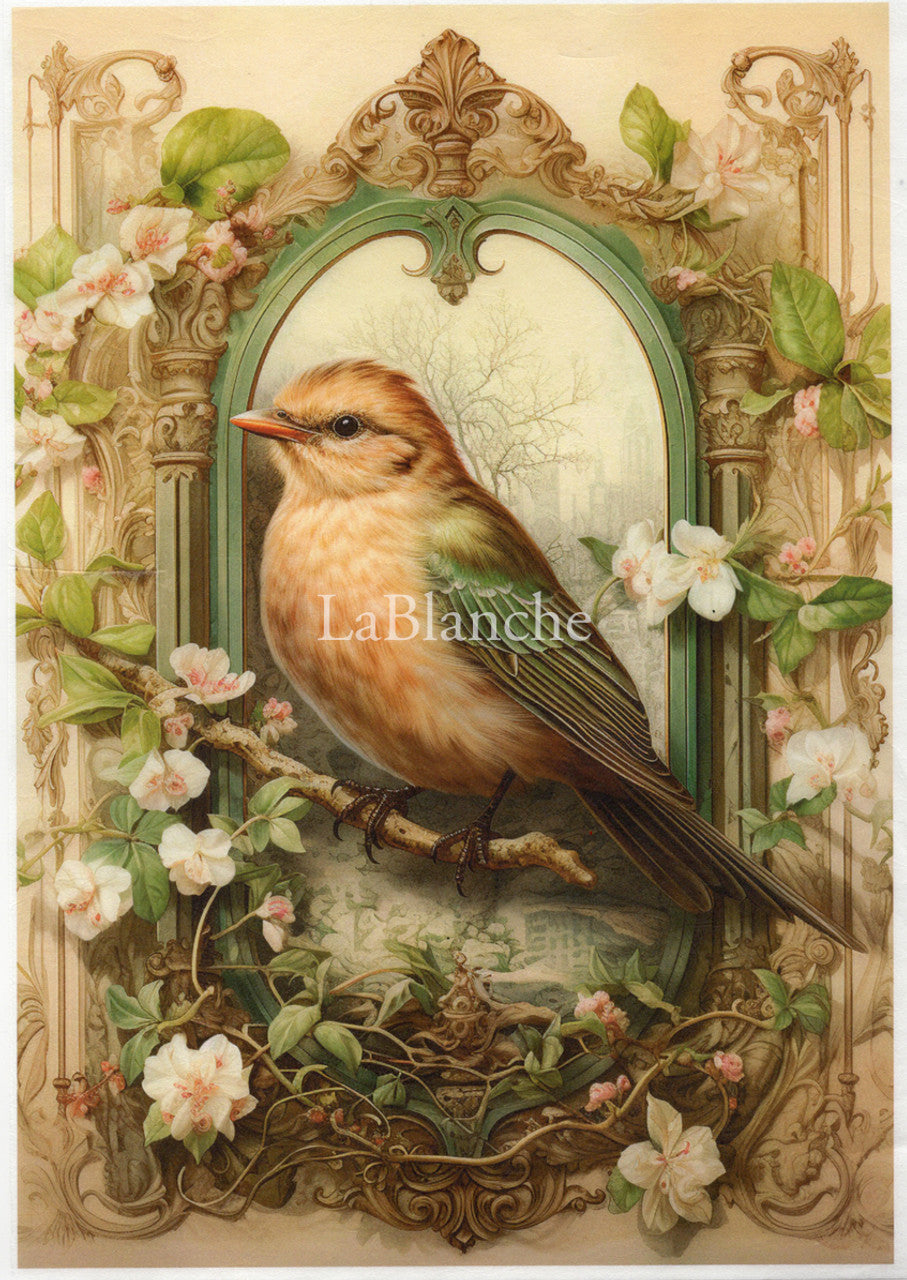 Easter 5 Pink and Green Bird-LBD345
