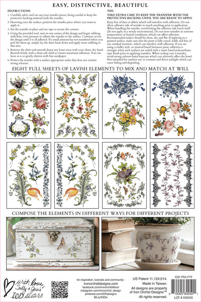 Fairytale Florals Transfer