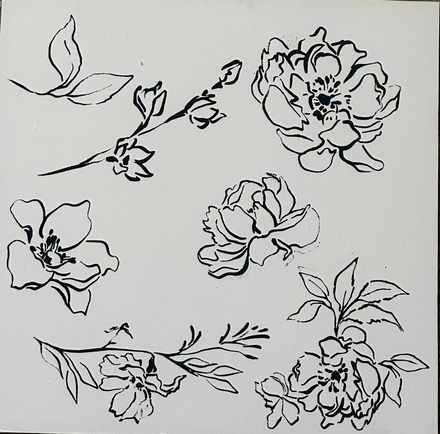 Roycycled Floral Stencil
