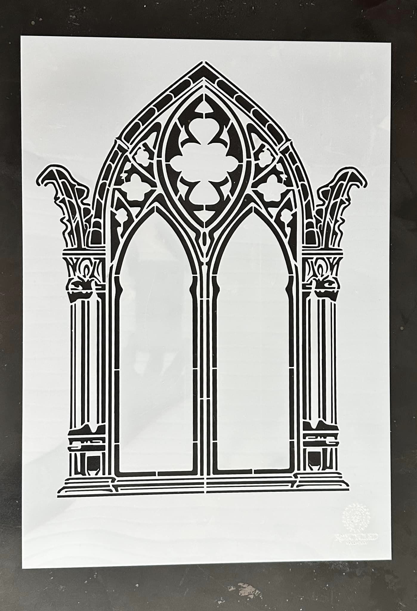2023-Roycycle Gothic Window Stencil (New)