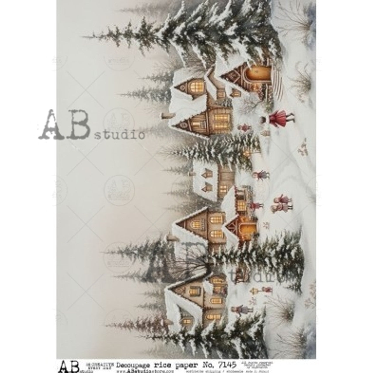 2025-Snowy Village Scene (AB-7145)