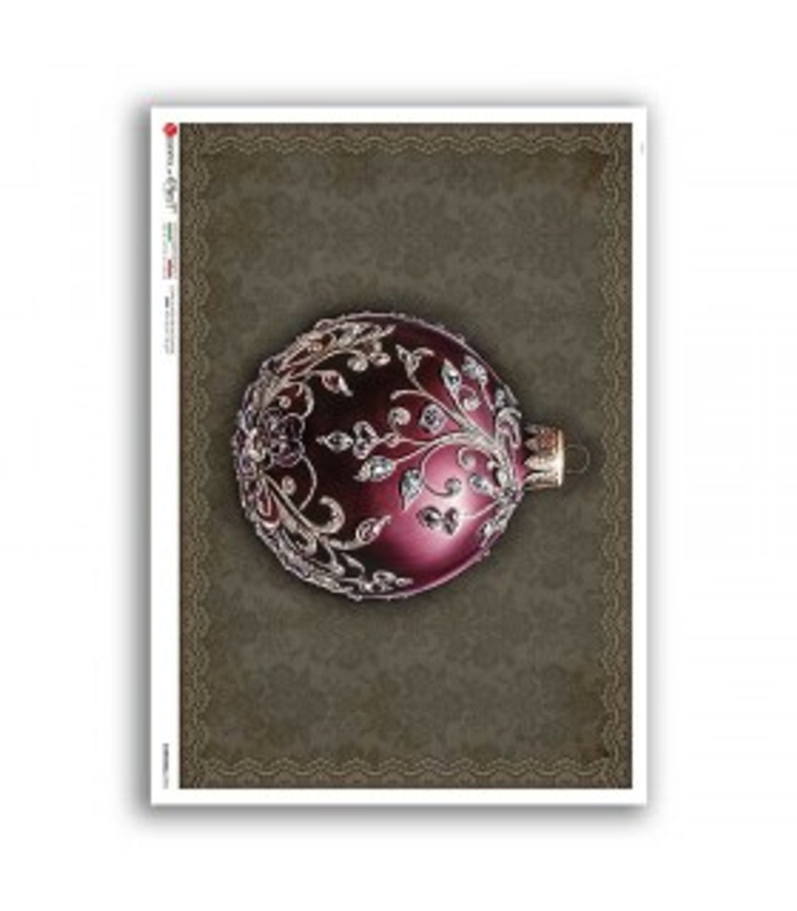 2025-Paper Designs-Victorian Plum Ornament (Christmas 0392)