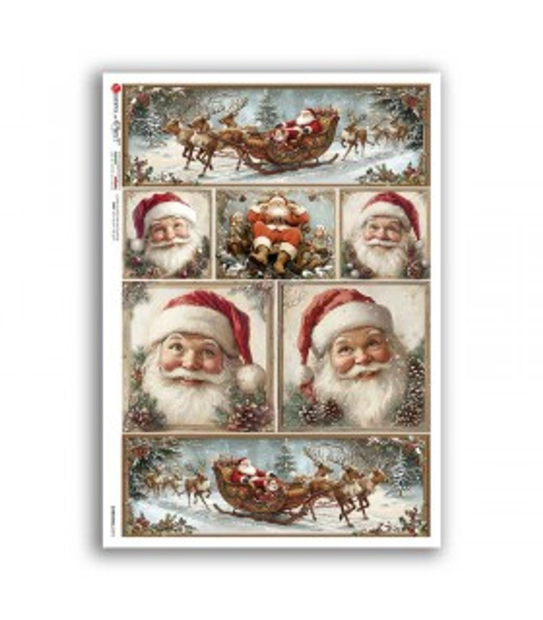 2025-Paper Designs-Victorian Santa and Sleigh Collage (Christmas 0373)