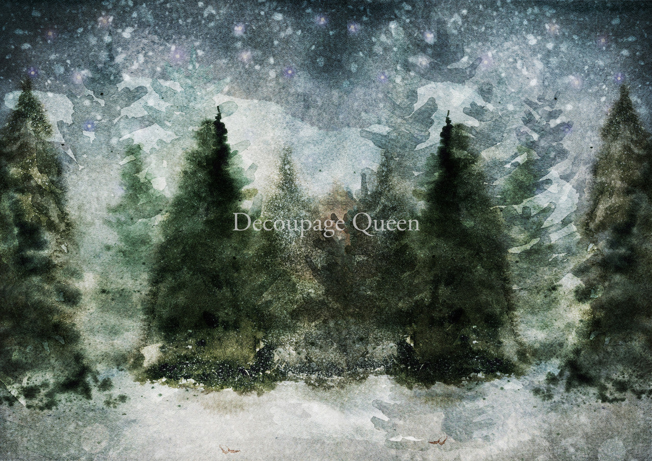 Decoupage Queen -Winter Trees
