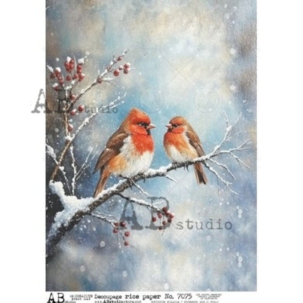2025-Winter Robins on Snowy Branch (AB-7075)