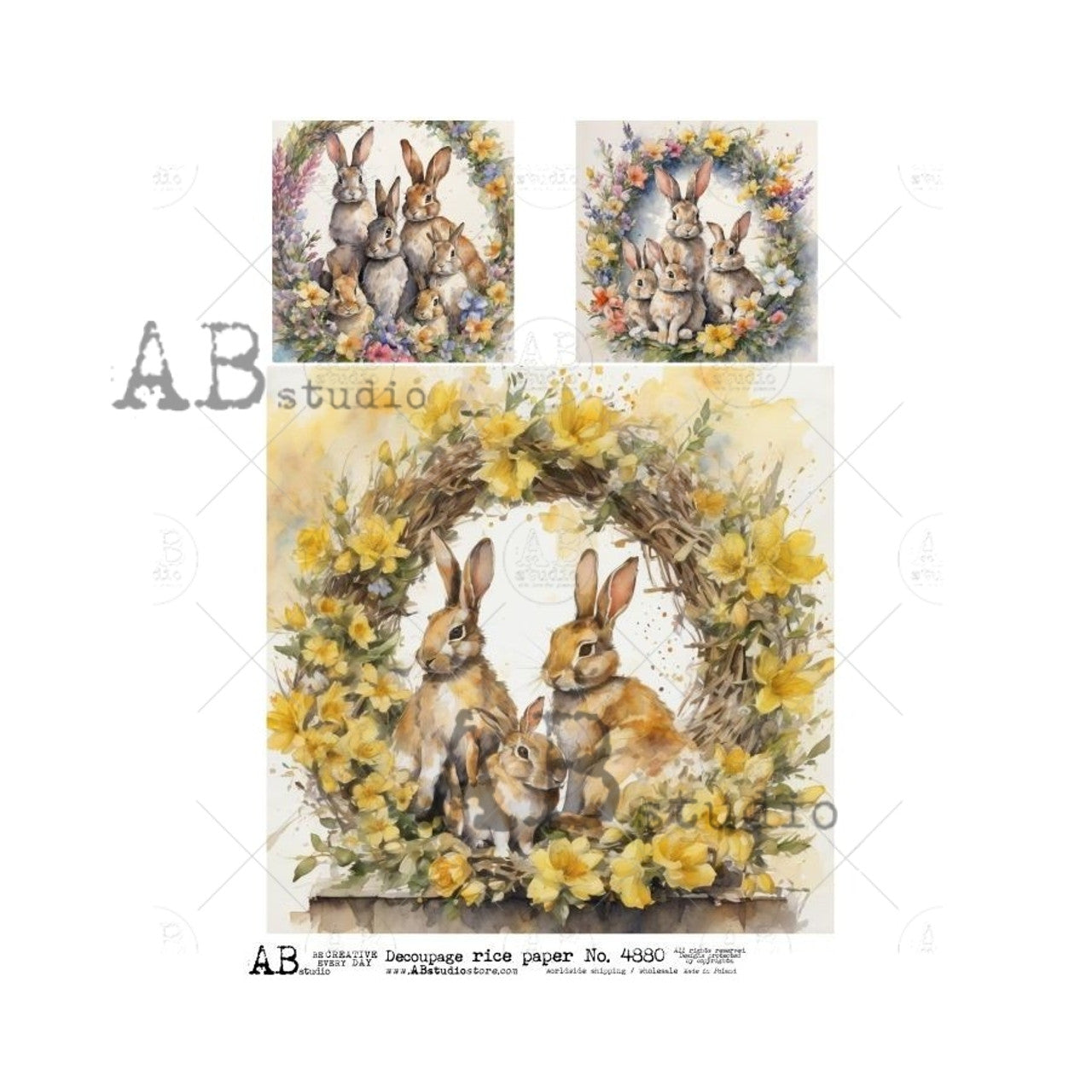 Wreath Framed Easter Bunnies ABRP_4880