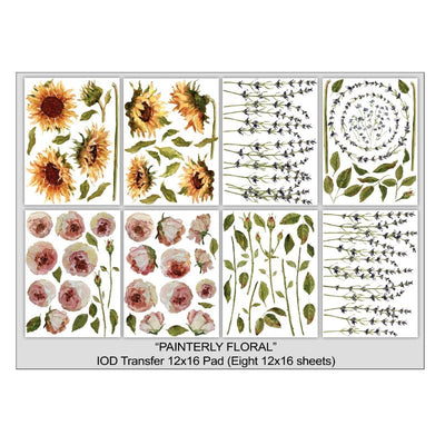 Painterly Floral Transfer (sheet)