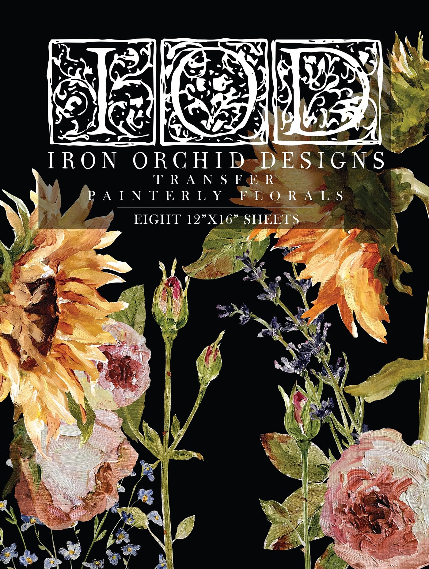 Painterly Floral Transfer (sheet)