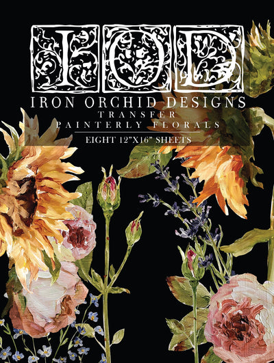 Painterly Floral Transfer (sheet)