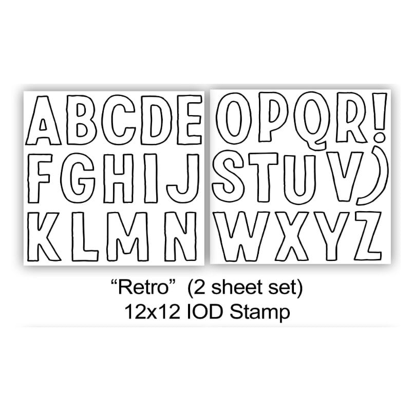 IOD-Retro Letter Stamp