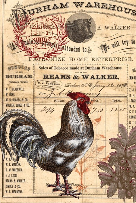 Country Rooster Empherma Decoupage Paper