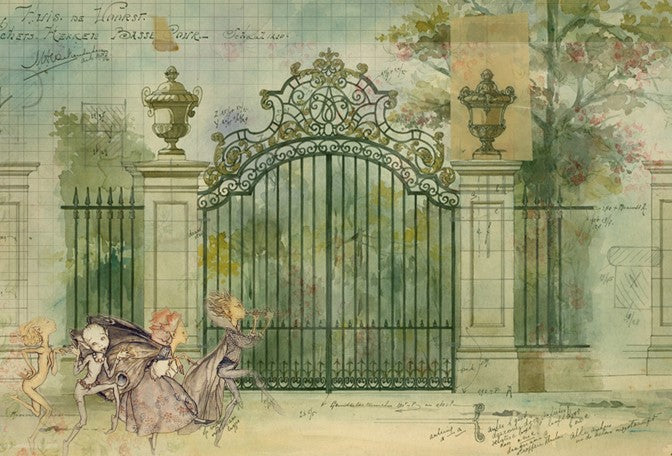 Fairy Gate Decoupage Paper