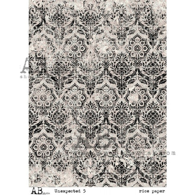 Black Damask Rice Paper-0084