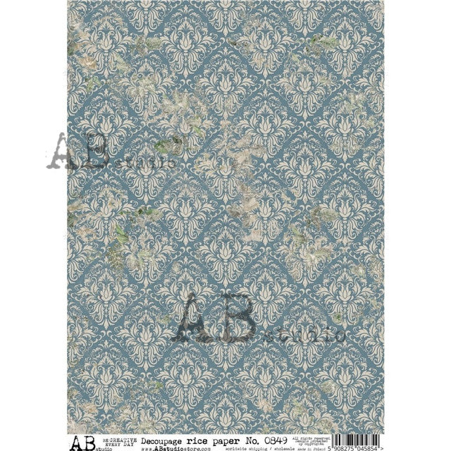 Duck Egg Blue Rice Paper-0849