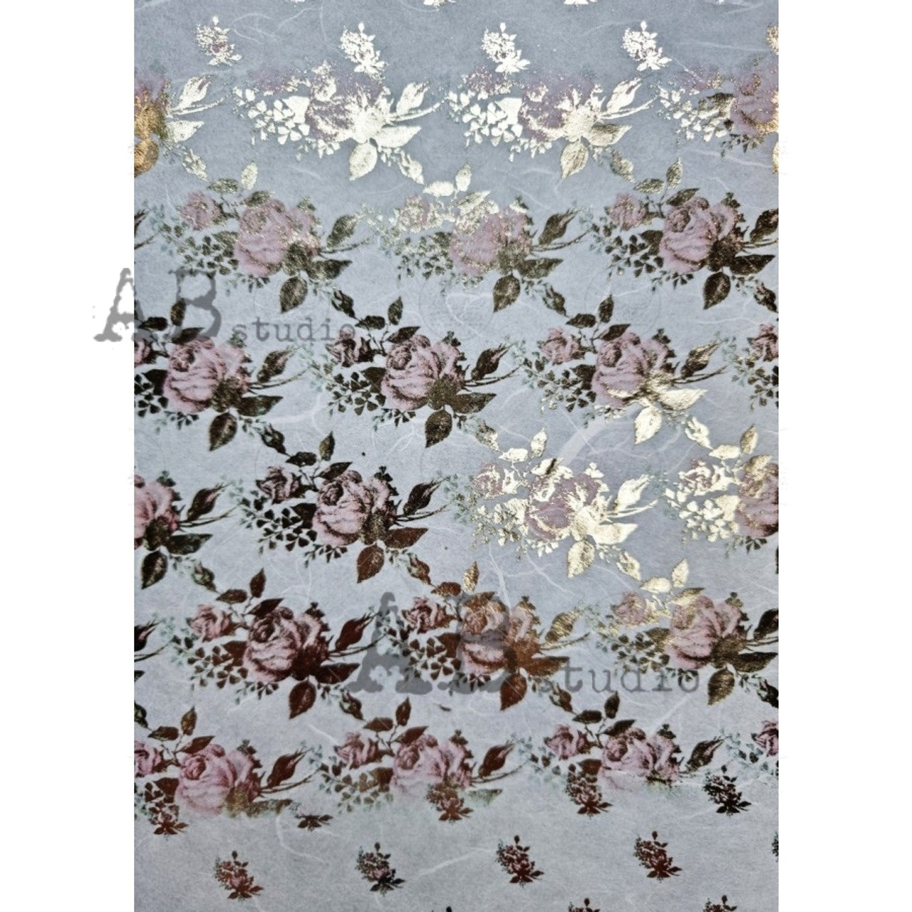 Gilded Rose Bouquets Rice Paper 0044
