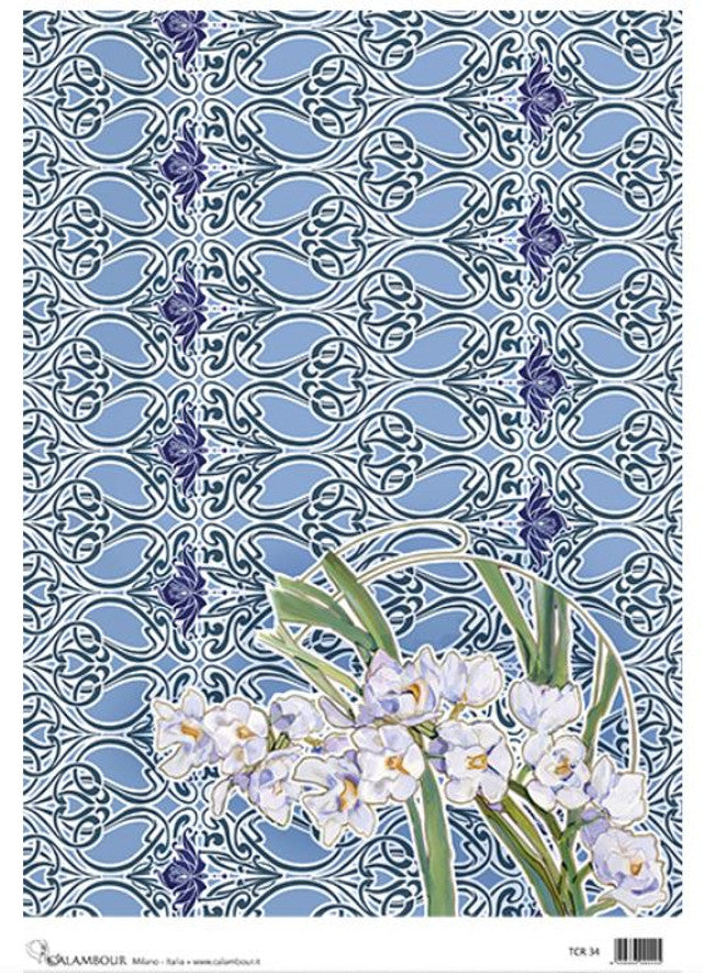 Calambour-Art Nouveau Blue Pattern
