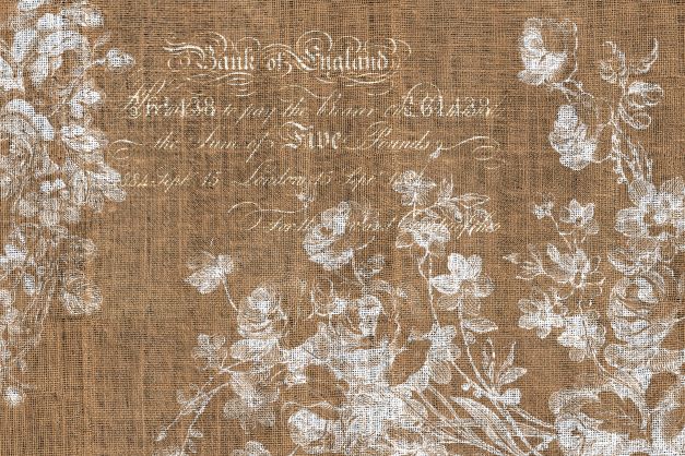 Floral Burlap