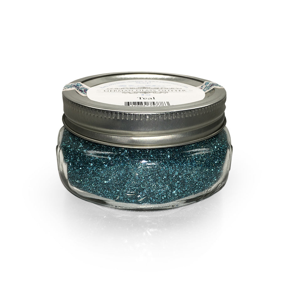 German Glass Glitter-Teal