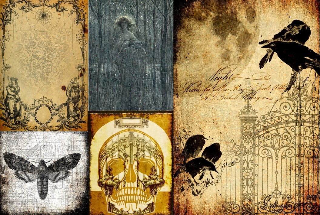 Halloween Project Blocks 2 Decoupage Paper-R