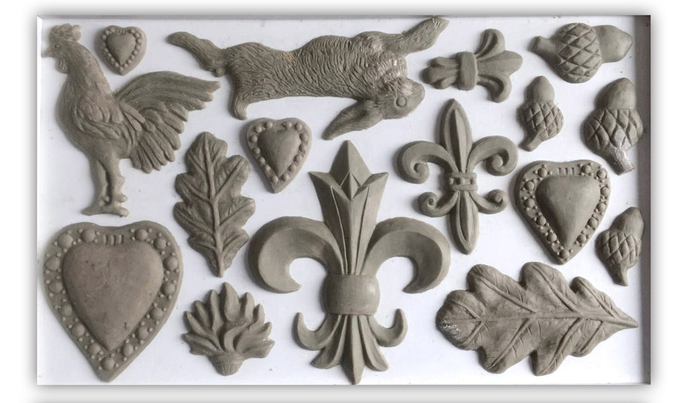 These silicon moulds can be used with many types or media including paper clay, polymer clay, resin and even chocolate (food safe rated).
