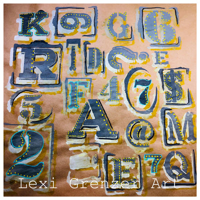 Roycycled Numbers Stencil