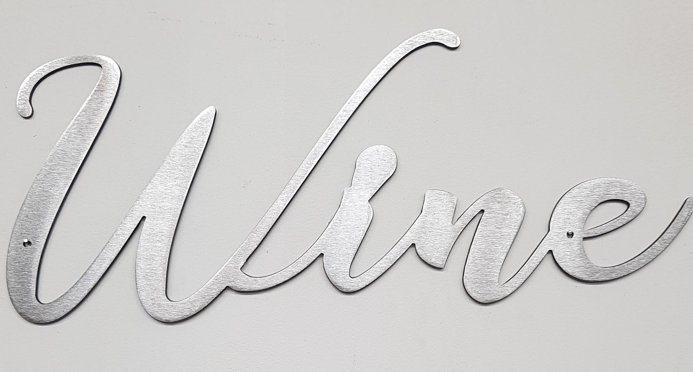 Wine metal sign