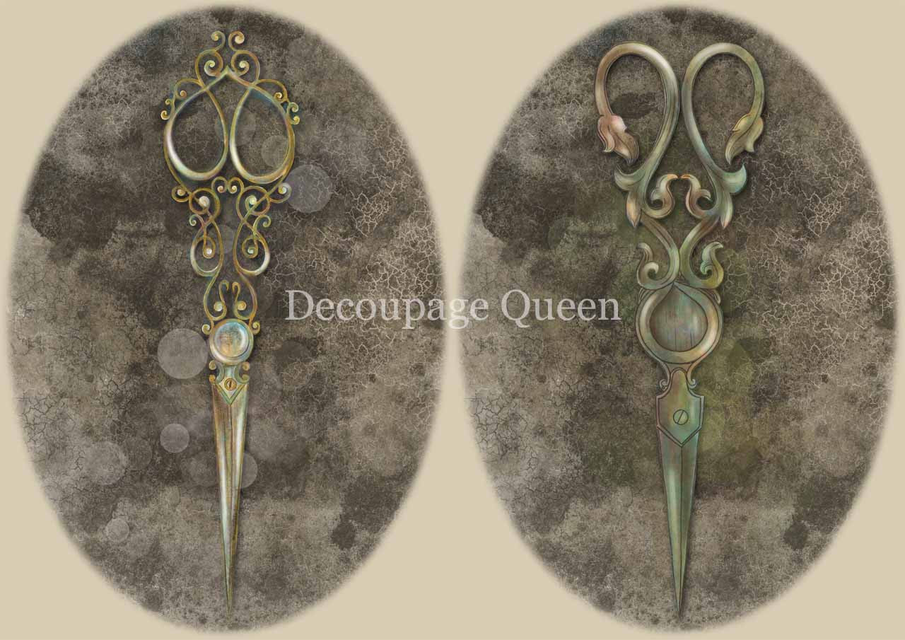 Decoupage Queen-Pair Of Scissors