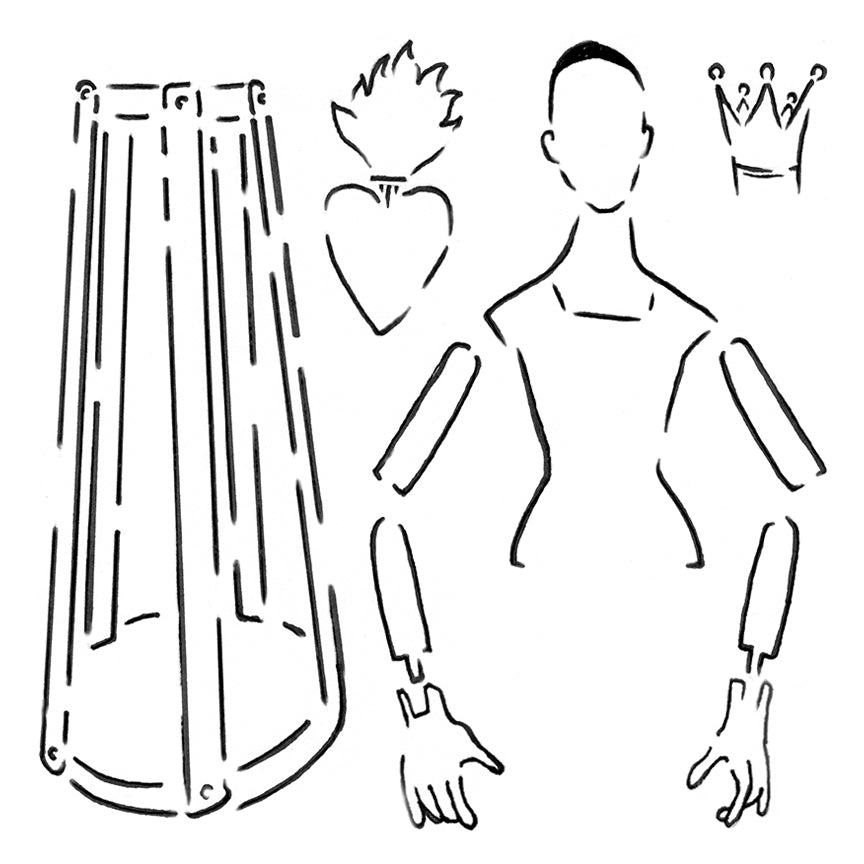 Stencil-Paper Doll