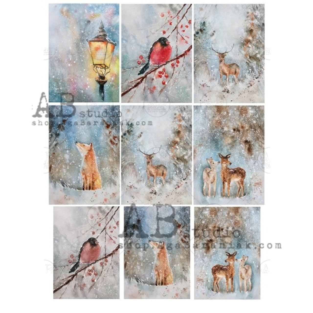 Rustic Winter Animals-0455