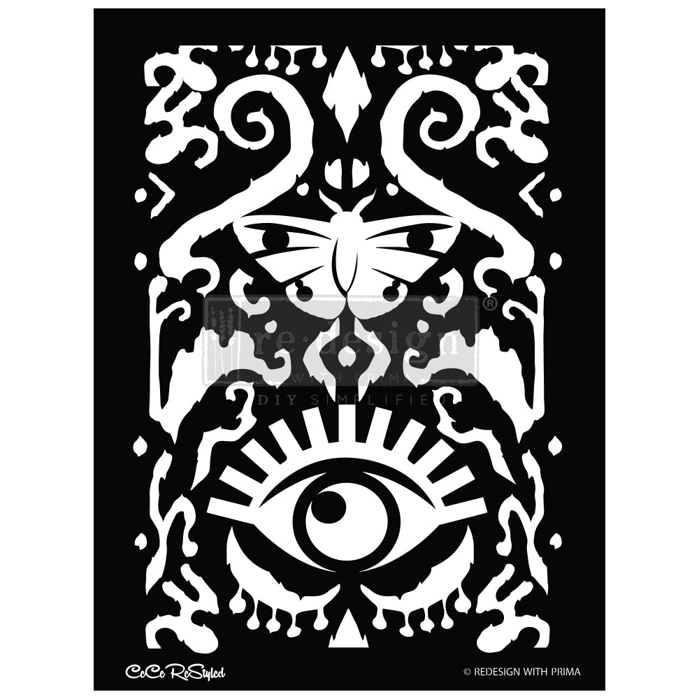 All Seeing Ikat Stencil